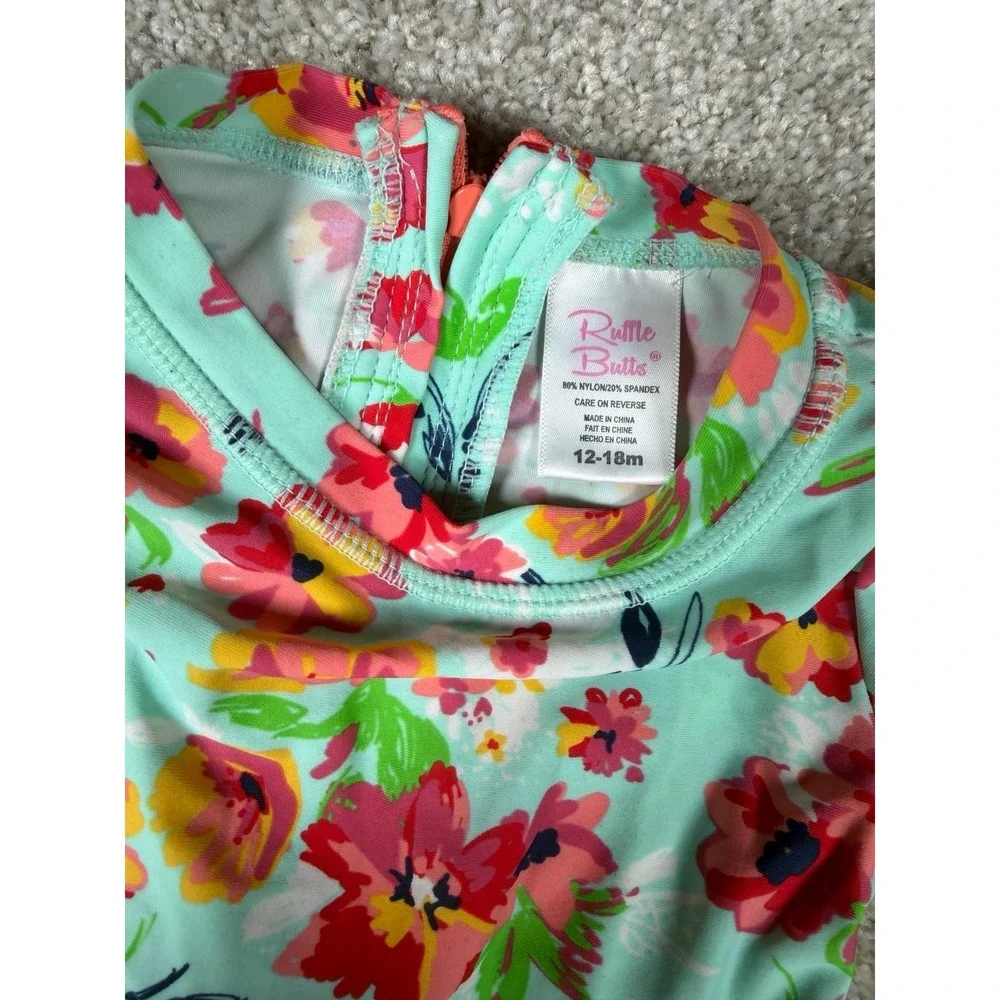 RuffleButts 12-18 Floral Bathing Suit